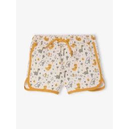 Short de bain imprimé bébé garçon ecru imprimé