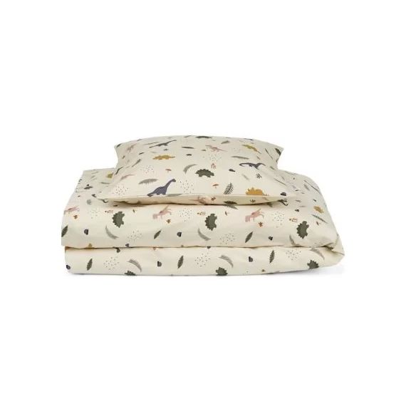 Parure de lit en coton bio Ingeborg Dino mix (100 x 140 cm)