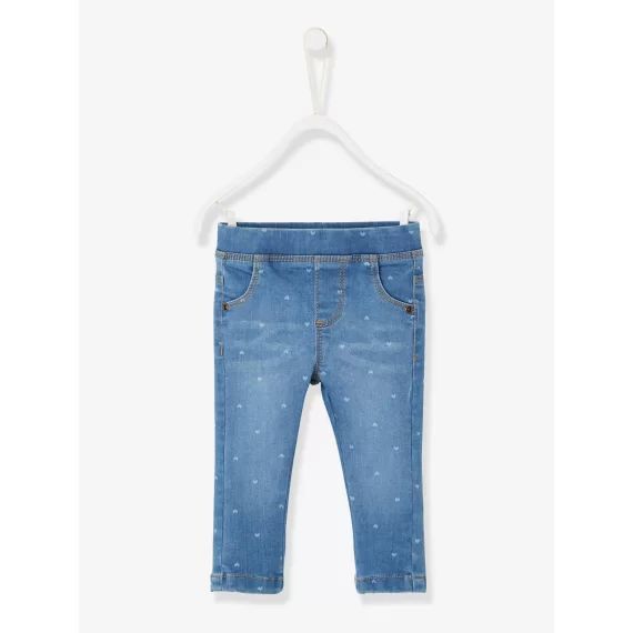 Tregging bébé fille en denim imprimé BASICS stone