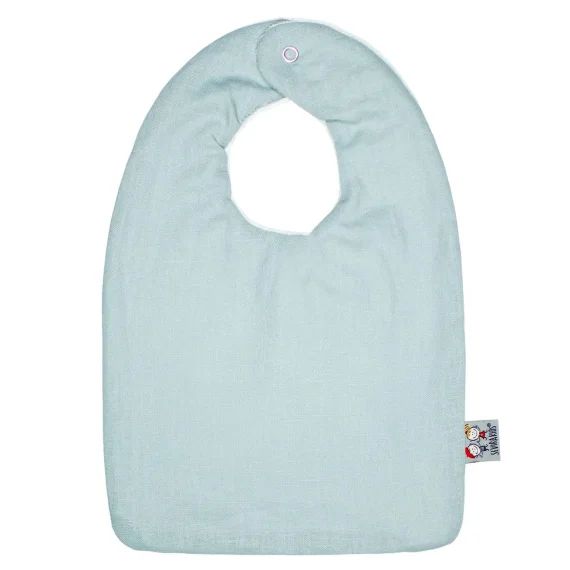Bavoir Bébé En Lin Vert De Gris
