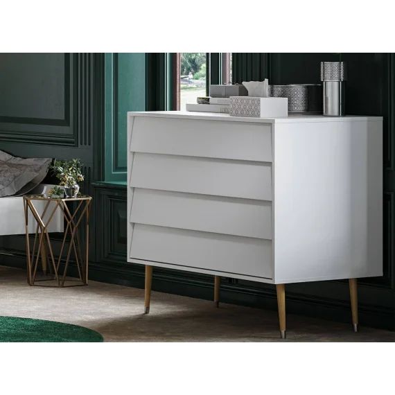 Commode 4 Tiroirs Bosque Blanc