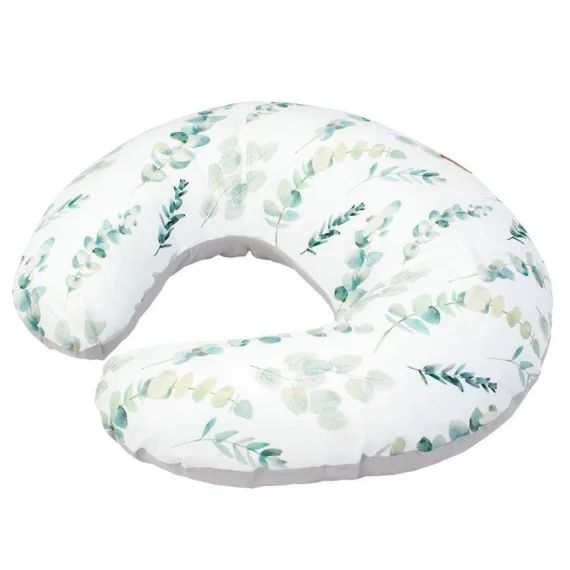 Sevira Kids – Petit Coussin D&rsquo;allaitement Ergonomique + Housse Eucalyptus – Multicolore – 120 X 25 Cm Vert