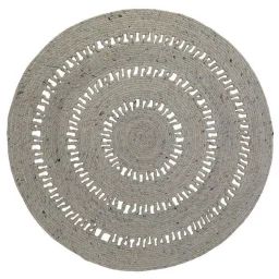 Tapis Enfant Bibek Tissé Main En Coton / Laine Gris Ø110 – Nattiot Gris