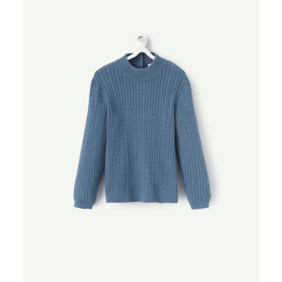 Sous-pull côtelé bébé fille bleu canard