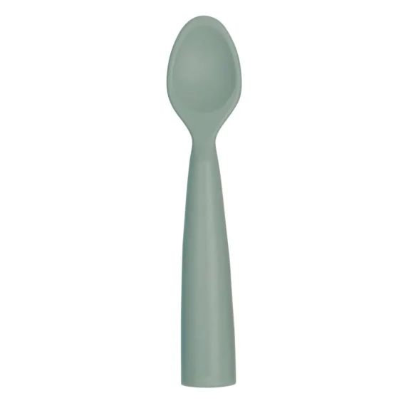 Cuillère Bébé En Silicone Vert Amande