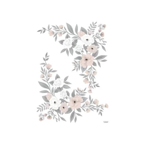 Planche de stickers Ornement de fleurs Grace