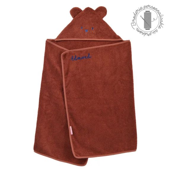 Cape de bain à oreilles Ourson personnalisable – tonka
