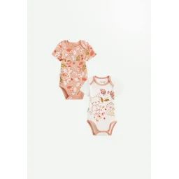 Lot De 2 Bodies Bébé Manches Courtes Mindanao Rose