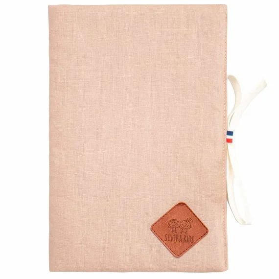 Protège Carnet De Santé En Lin Pêche