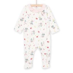 Grenouillière À Imprimé Chat – Ecru