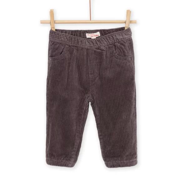 Pantalon En Velours Côtelé – Gris