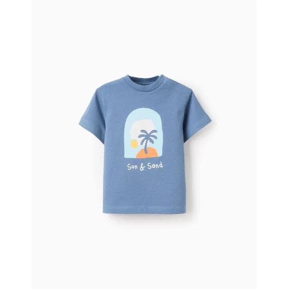 T-shirt De Coton Bleu