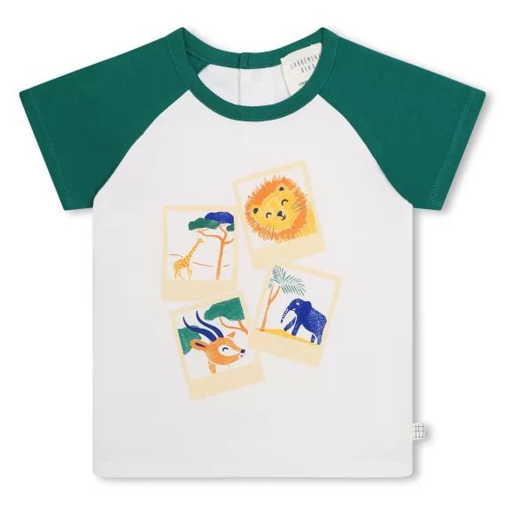 T-shirt manches courtes coton Garçon Vert