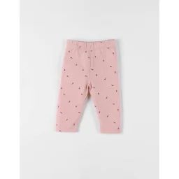 Legging Imprimé Fleuri Poudré Rose