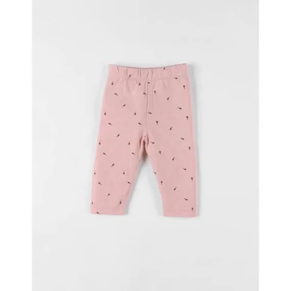 Legging Imprimé Fleuri Poudré Rose
