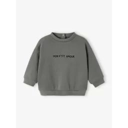 Sweat personnalisable bébé vert de gris