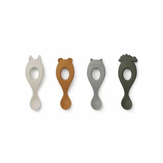 Lot de 4 cuillères en silicone Liva  hunter green mix