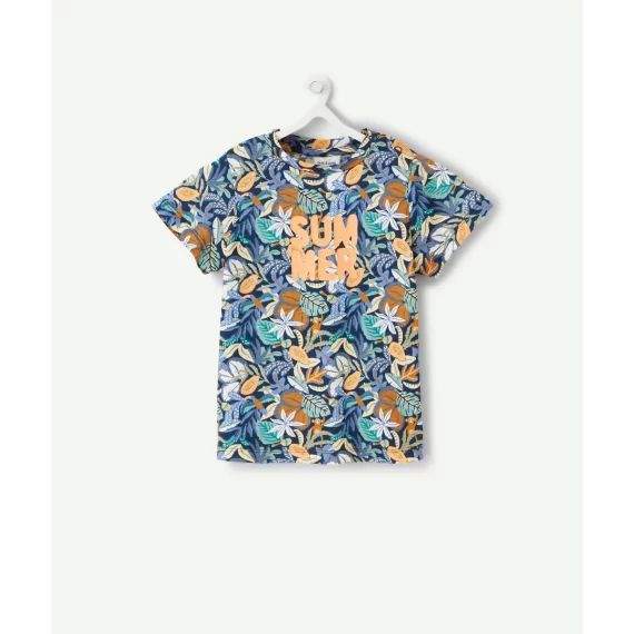 T-shirt bébé garçon imprimé tropical en coton bio –  – Soldes