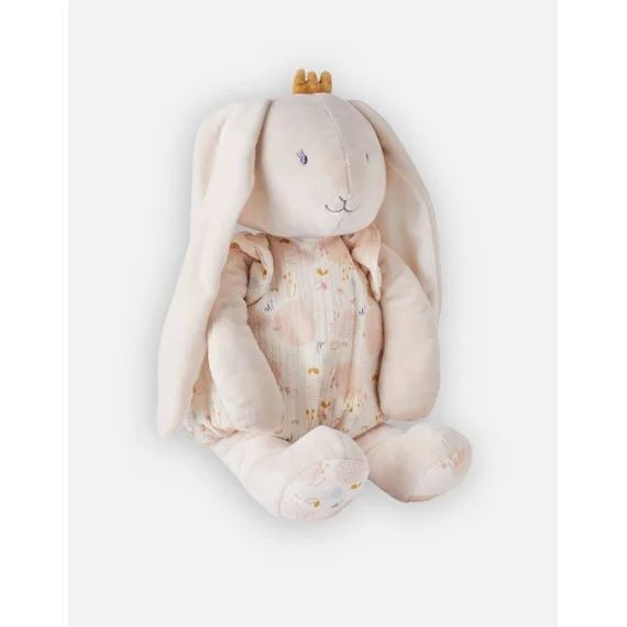 Peluche – NOUKIE&rsquo;S – Pili en Veloudoux® Lina & Joy – Beige – 40 cm – Fille – Bébé – Intérieur beige