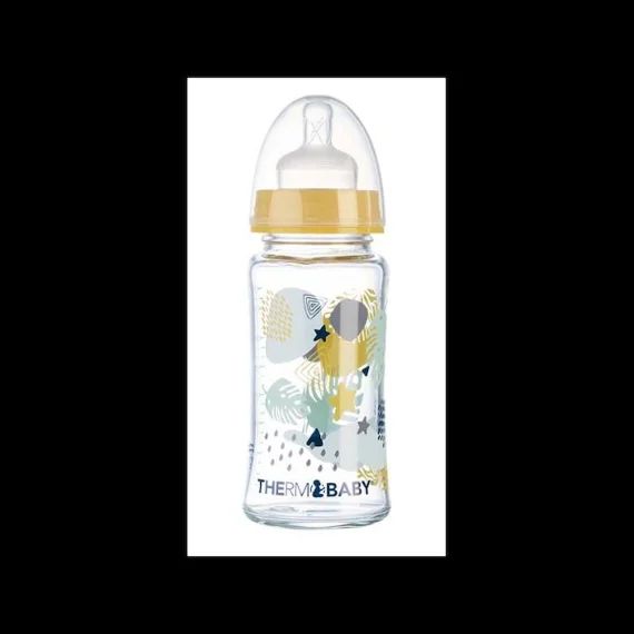 THERMOBABY BIBERON EN VERRE DE 230 ML jaune