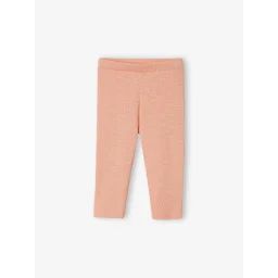 Legging basics bébé en côtes rose