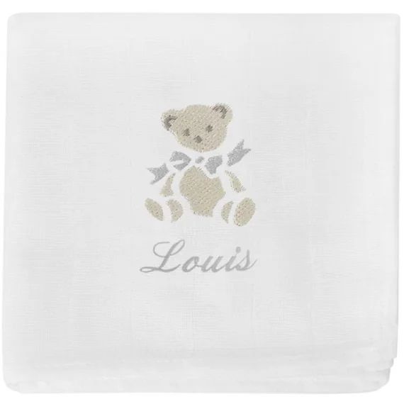 Lange ours gris personnalisable (70 x 70 cm)