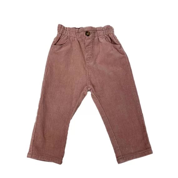 Pantalon velours rose 9-12 mois