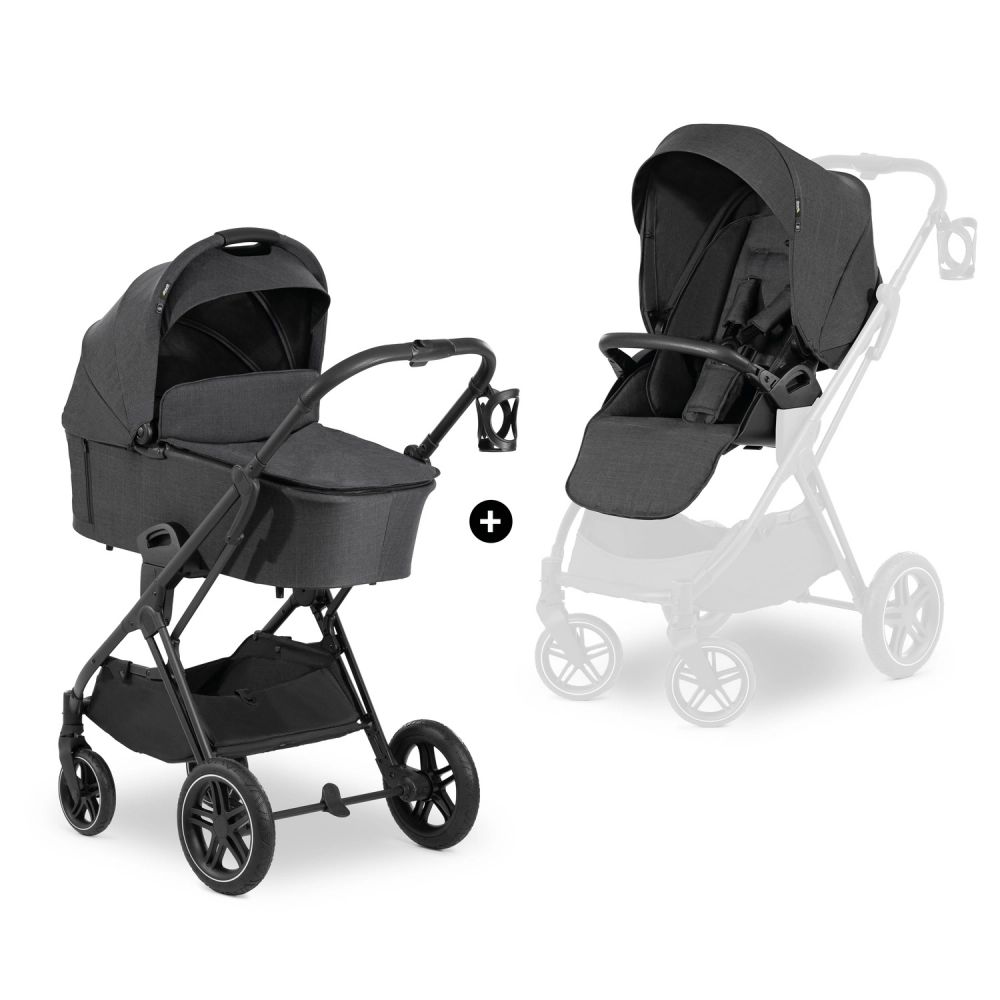 Poussette Hauck Vision X + Nacelle – Melange Black