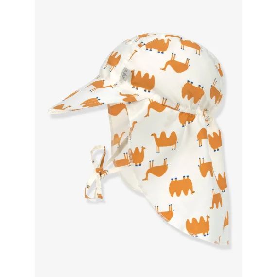 Casquette protège nuque anti-UV LÄSSIG blanc imprimé