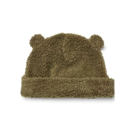 Bonnet ours en teddy Bibi Khaki (9-12 mois)