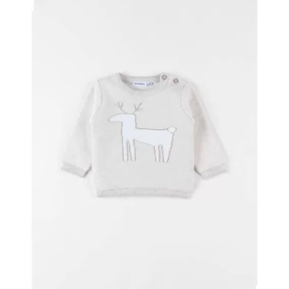 Pull De Noël Tricot Chiné – Beige Beige