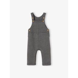 Salopette en molleton bébé gris foncé chiné