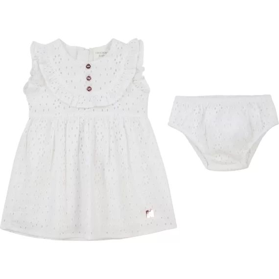 Ensemble robe + culotte Fille Blanc
