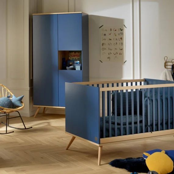 Armoire 3 Portes 1 Niche Bleu