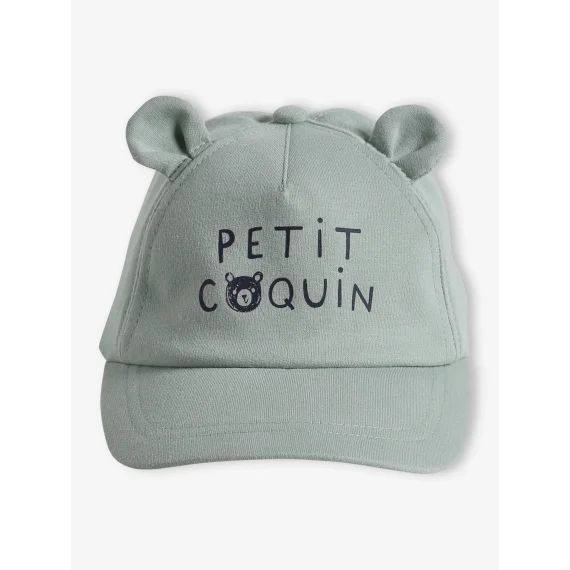 Casquette ourson bébé garçon lichen