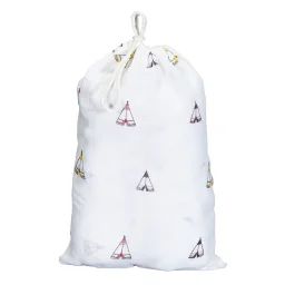 Lot De 2 Draps Housse En Coton Bio Blanc Imprimé