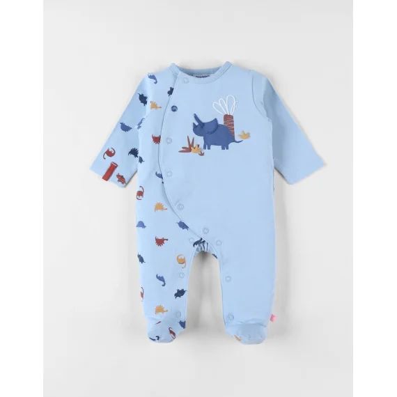 Pyjama Bébé En Jersey De Coton Dino Bleu