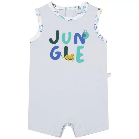 Combi-short sans manche coton Garçon Bleu