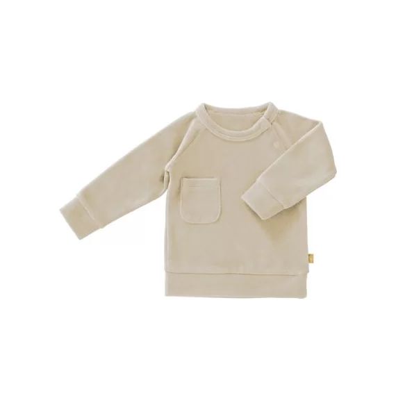 Sweat de pyjama en velours bio Sandshell (6-12 mois : 67 à 74 cm)