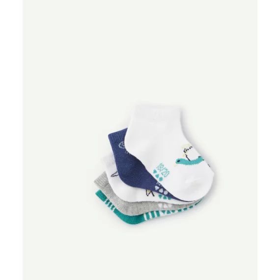 Lot de 5 chaussettes pour bébé garçon unies et imprimées –  – Soldes