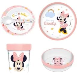 Pack repas 2ème age THERMOBABY MINNIE – 3 Assiettes + un gobelet + 1 cuillère rose