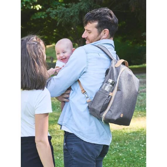Sac à dos à langer BABYMOOV Pyla gris chiné (smokey)