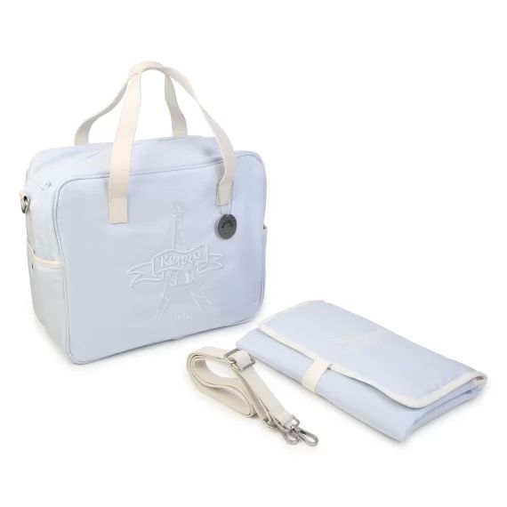 Sac à langer brodé et matelas UNISEXE Bleu