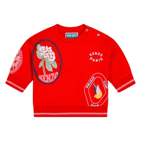 Sweat-shirt en molleton Fille Rouge