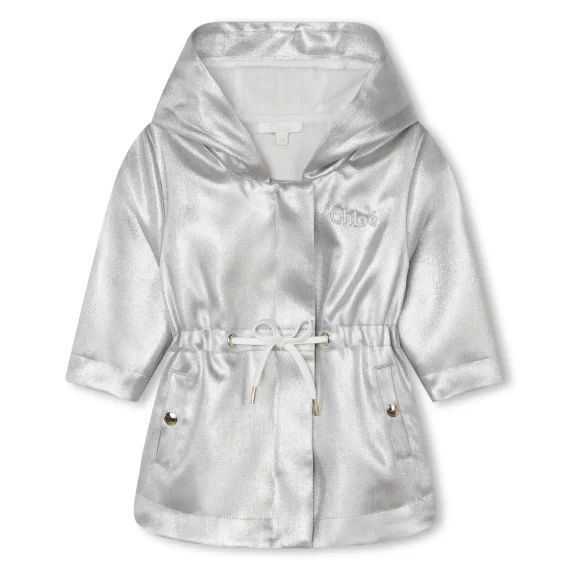 Coupe-vent brodé étoiles Fille Argent