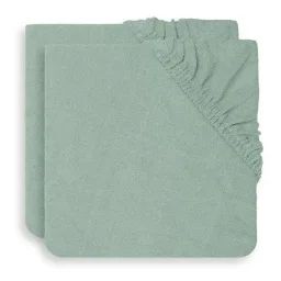 Housse matelas à langer Éponge Vert Poudré – JOLLEIN – 50 x 70 cm – 100 % coton vert