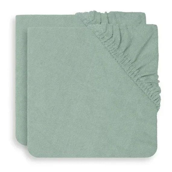 Housse matelas à langer Éponge Vert Poudré – JOLLEIN – 50 x 70 cm – 100 % coton vert