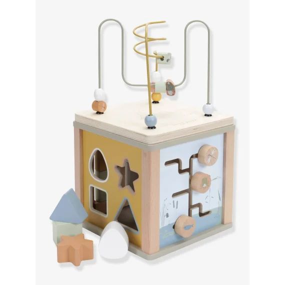Cube d&rsquo;Activités en Bois – LITTLE GOOSE vert