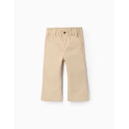 Pantalon En Sergé Beige Foncé