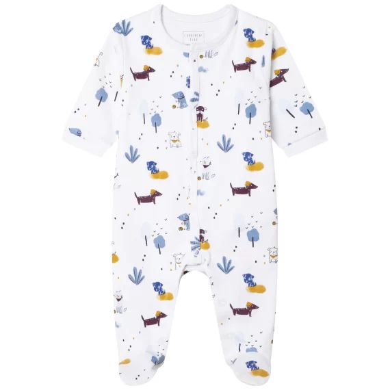 Pyjabody en coton Garçon Blanc